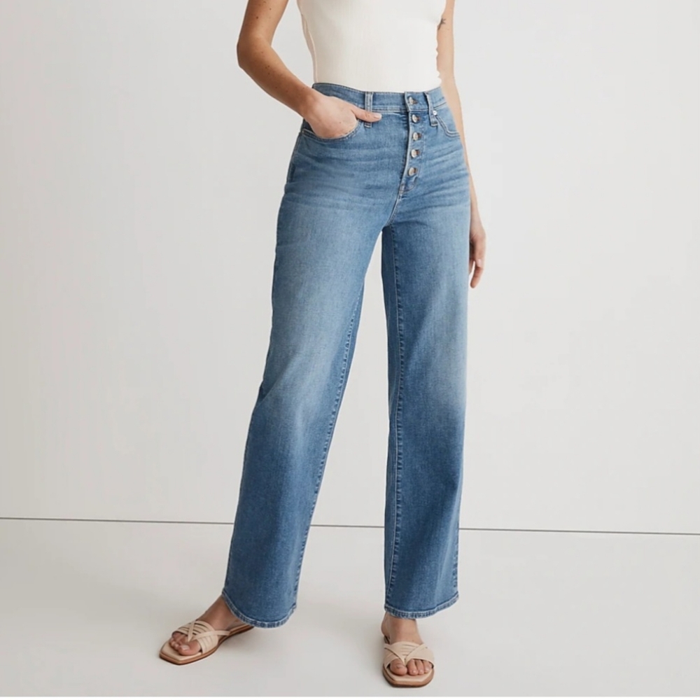 NWT Madewell | The Perfect Vintage Wide-Leg Jean in Ohlam Wash 32